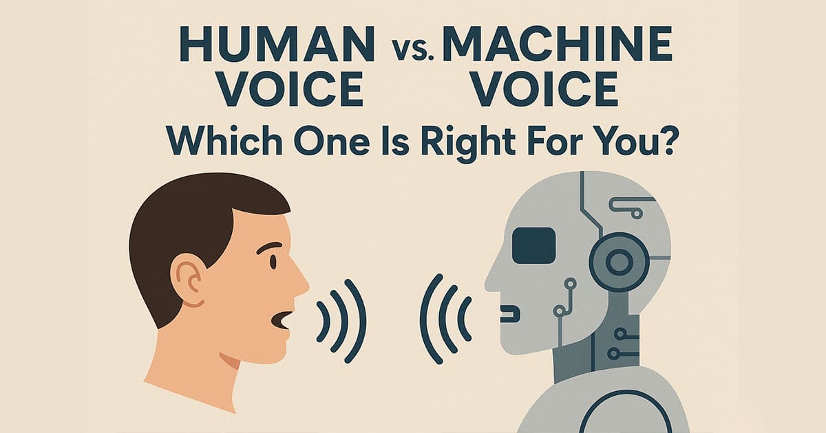 Human Voice Vs Machine Voice: Which One Is Right For You?