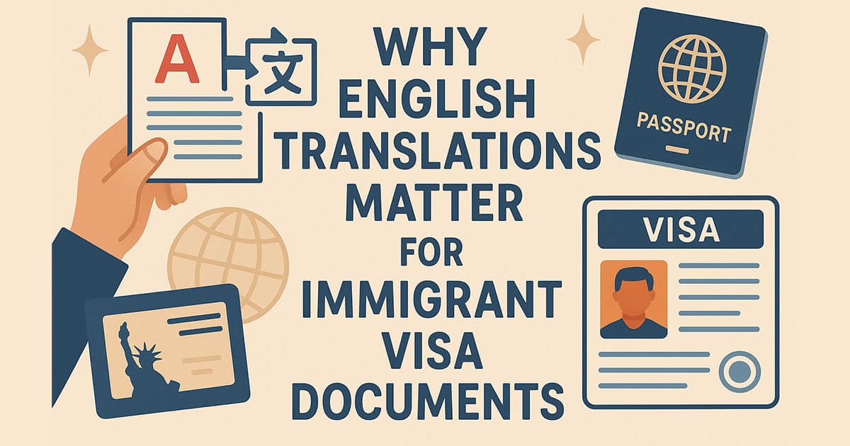 Why English Translations Matter For Immigrant Visa Documents?